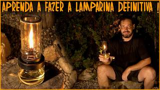 Lamparina com 2 Potes de Geleia Linda Eficiente e Fácil de Fazer Lanterna Lampião Luz [upl. by Aserret]