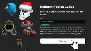 NEW CODES ALL CHRISTMAS 2024 Roblox Promo Codes For ROBLOX ITEMS [upl. by Refinnej]