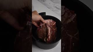 Steak in an air fryer🥩 airfryer steak airfryersteak airfryerrecipes hack recipe easyrecipe [upl. by Trotter]