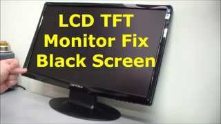 LCD TFT monitor fix black screen no display [upl. by Thgiwed]