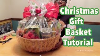 DIY Gift Basket Tutorial  Christmas Gift Basket  GiftBasketAppeal [upl. by Rihaz]