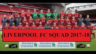 Liverpool Squad First Team 201718 HD Official Kit Numbers [upl. by Enak]