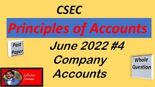 CSEC June 2022 Question 4 [upl. by Anawal]