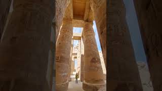 Massive pillars of the Great Hypostyle Hall within the Karnak temple complex Luxor Egypt travel [upl. by Murvyn995]