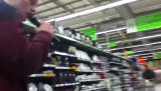 Asda Prank Stealing The Microphone [upl. by Maisel]