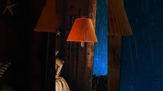 Rain Pattering on Wood amp Window Sounds From inside Cozy Cabin Loft [upl. by Vel]