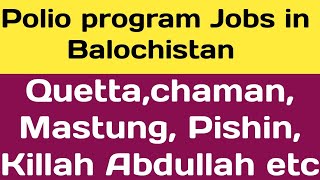 Polio program Balochistan Jobs 2024  People Polio Jobs in Balochistan Data information officer [upl. by Valaria650]