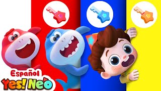 Rescate de Tiburones Coloridos  Yes Neo  Canciones Infantiles  BabyBus en Español [upl. by Elesig]