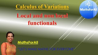 Lecture 3 Local and non local functionals [upl. by Annaeirb681]