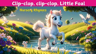 🎶✨Clipclop clipclop Little Foal  Nursery Rhymes Baby Horse  Nursery Rhymes in English [upl. by Naitsihc679]