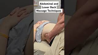 Abdominal and Lower Back Massage Technique therapeuticmassage massagetherapy [upl. by Press588]