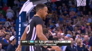 Stephen Currys AMAZING Record Tying Game Winning 3 Point Shot  OKC 022716ᴴᴰ [upl. by Rafaj854]