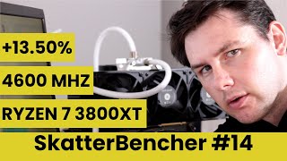 Ryzen 7 3800XT Overclocked to 4600 MHz with ROG Crosshair VIII  SkatterBencher 14 [upl. by Aserehc]