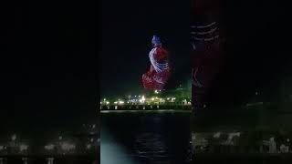 Laser show At Prakasam barrage Vijayawada only night time [upl. by Cavuoto452]