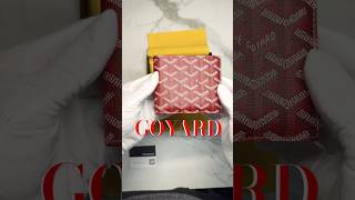 Goyard St Florentin Wallet  Red Goyardine goyard luxury fashion unboxing designer [upl. by Mercedes]