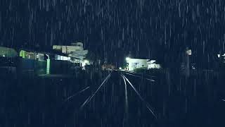 Instant Sleep with Heavy Rain that beats insomnia at Night [upl. by Kalmick]