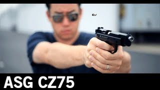 Airsoft GI  ASG CZ75 Gas Blow Back Shell Ejecting Airsoft Pistol OEM by Marushin [upl. by Dustin]