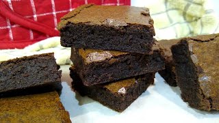 Easy Fudgy Brownies  5 INGREDIENTS  The Simplest Way [upl. by Amolap]