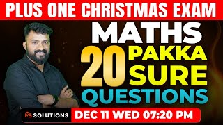 1 MATHS CHRISTMAS EXAM I 20 PAKKA SURE QUESTIONS  MS SOLUTIONS [upl. by Sucramrej945]