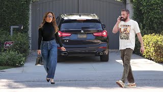 Ben Affleck smokes cigarette while taking tense phone call in LA after JLo divorce comments [upl. by Sinnel]