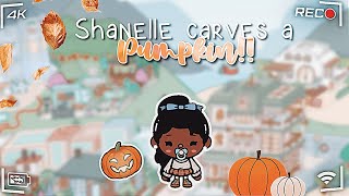 Shanelle carves a pumpkin🌷with voice🎙 [upl. by Tricia]