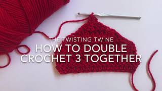 How to double crochet 3 together DC3TOG [upl. by Aniger]