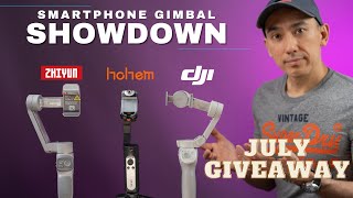 DJI OM4OM4 SE vs ZHIYUN Smooth Q3 vs HOHEM iSteady V2 and X  Best Smartphone Gimbal [upl. by Harmon738]