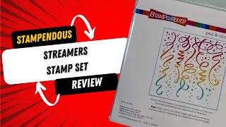 Stampendous Streamers Background Stamp set Review [upl. by Yendys]