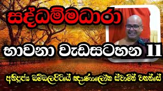 සද්ධම්මධාරා භාවනා වැඩසටහන 11  Most VenBambalapitiye Gnanaloka Thero bavana [upl. by Mulvihill]