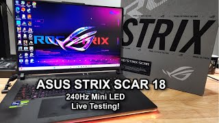 Asus ROG Strix Scar 18  i9 14900HX  RTX 4090  240Hz Mini LED  Tested LIVE [upl. by Ettennod813]