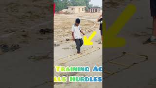 Fencing Training Agility Drills Hurdles cones Exercise beach music shorts workoutmusicgymline [upl. by Rai]