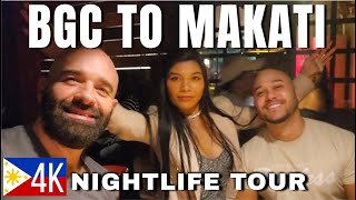 Bars Clubs and Filipina Charm BGC to Makati Nightlife Tour Metro Manila Philippines [upl. by Drofkcor434]