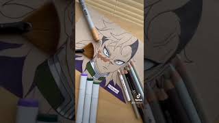 Nekokaren Demonslayer drawing andreaspoly audio [upl. by Onailerua704]