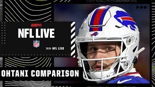 Dan Orlovsky compares Josh Allen to Shohei Ohtani 👀  NFL Live [upl. by Bouldon]