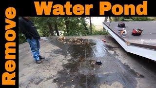 Remove ponding water off a flat roof  replace your roof drain with a channel and a scupper [upl. by Toma]