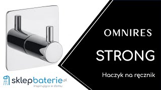 STRONG Haczyk na ręcznik łazienkowy Chrom OMNIRES ST301110CR  SklepBateriepl [upl. by Nylavad]