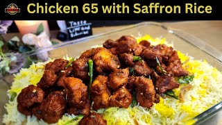 Restaurant style Arabic Saffron rice with Chicken 65 and Gravy [upl. by Spalla858]