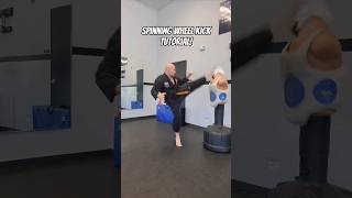 SPINNING WHEEL KICK TUTORIAL taekwondo karate muaythai kickboxing mma martialarts shorts [upl. by Gonzales]