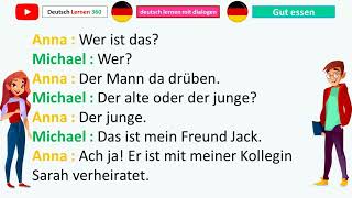 deutsch lernen mit dialogen A1  German Conversation for Beginners  German Phrases To Know [upl. by Lodnar44]