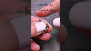 1 minute how to make beaded earrings making earrings with pearls amp bicone beads [upl. by Miuqaoj]