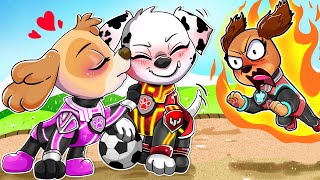 Paw Patrol Mighty Movie  Skye amp Marshall kissed without Liberty  Sad Story  Rainbow Friends 3 [upl. by Loise307]