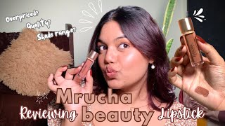 Reviewing Mrucha beauty lipstick 😍 Super honest review  Mrunmayee Wankhade [upl. by Leipzig]