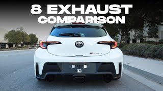 GR Corolla Exhaust Compilation  8 systems Chapter1 [upl. by Herve]