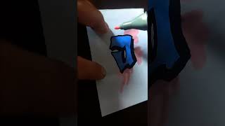 Expressing drawing graffitti letter J easydrawing freewriting drawing simple [upl. by Uyr]