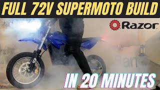 FULL 72V Razor MX650 Electric Dirt Bike Build in 20 Minutes [upl. by Narud]