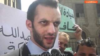 زوجة مرتضى منصور تقود مظاهره أمام محكمة ألاستئنافflv [upl. by Okimuk]