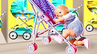 Achetons une nouvelle poussette pour Bébé Annabelle Jeux comme maman pour filles [upl. by Skipp]