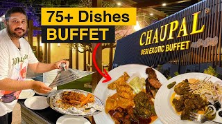 Chaupal Desi Exotic Buffet Sea View  75 Plus Dishes  AllYouCanEat Buffet Dinner in Karachi [upl. by Allcot]