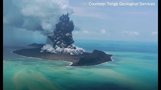 Caught on Camera Hunga Tonga Volcano [upl. by Spalla]