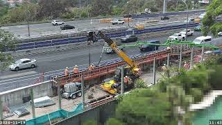 Warringah Freeway Upgrade time lapse  Tuesday 19 November 2024 [upl. by Ikin134]